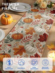 1/2/3/4/5pcs Linen Table Runner And Placemat Set, Heat Resistant, Stain Resistant, Wrinkle-Free, Machine Washable, Suitable For Home Dining Room And Restaurant, Table Decor, Home Furnishings, Suitable For Holiday Parties, Kitchen, Fireplace - Multicolor - View 8