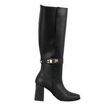 Bota Larga Alta para mujer Comoda Ligera Juvenil Kuali Shoes - Negro - Ver 3