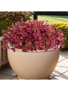 12 件户外人造秋季花，抗紫外线假植物，仿塑料花卉橙色灌木悬挂花植物适用于家庭厨房阳台花园窗台秋季装饰