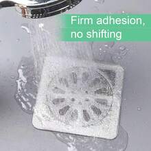 50 Stücke/Packung Einweg-Duschablaufabdeckungen, Mesh-Aufkleber, Duschablaufschutz, geeignet für Badezimmer, Badewanne, Dusche und Waschbecken