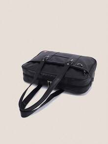 Japanese JK Style PU Backpack, Large Capacity Shoulder Crossbody Bag, Commuter Bag - Black - View 10