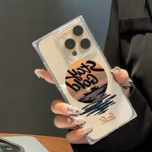 Nueva funda con forma de cubo al atardecer sobre el océano, funda con orificio grande y ángulo recto para teléfonos móviles 16/15/14/13/12 Pro, 14, 15, 16 Plus y 12 Pro. Funda protectora brillante anticaídas, ideal para regalos de cumpleaños o fiestas. - transparente - Ver 4