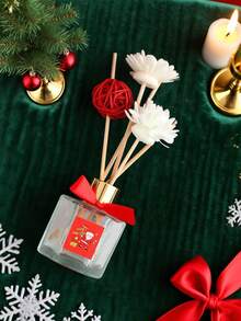 [Gratis Diffusor-Stäbchen] Weihnachts-Duftkerzen-Geschenkbox ohne Flamme, (1 Flasche Aromatherapie + 5 Diffusor-Stäbchen) dekorative Weihnachts-Feiertagsgeschenke, kann in Innenräumen, im Schlafzimmer, Bad, Wohnzimmer, Eingangsbereich platziert werden, reine Pflanzen-, Fruchtdüfte, Tischdekorationen, Aromatherapie, langanhaltender Duft, Lufterfrischer (Weihnachtsgeschenke, Geschenke für Frauen, Parfüm, Auto-Lufterfrischer, Geschenke für Männer, Diffusor, Geschenkset)