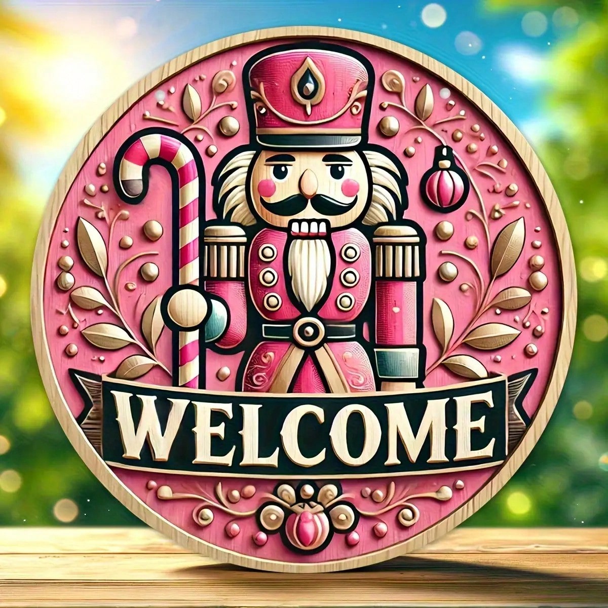 Weihnachts-Willkommensschild-Wanddekoration, vielseitig verwendbares Hänge-Ornament für Wohnzimmer, Schlafzimmer, Veranda Weihnachtsdekoration_voghion.com