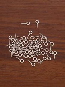 50Pcs/Lot 10/12/17.5mm 304 Stainless Steel Small Tiny Eye Pins Fit DIY Handmade Supplies Eyepins Hooks Eyelets Screw Threaded Clasps Hooks For Jewelry Making Finding Accessories - Sheep Eye Spiral Needle - View 6