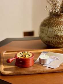 Cirelle 1set Wax Seal Warmer,Wax Seal Kit With Wax Seal Spoon For Melting Wax Seal Beads Or Sealing Wax Sticks(Brown Red) Back To School - Brown Red - View 3