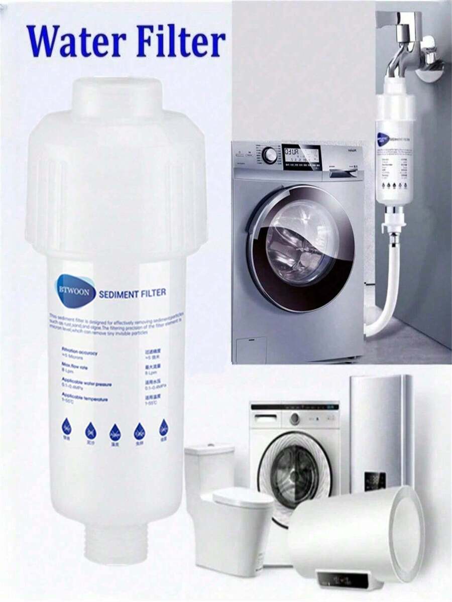 Explosion-Proof & Pressure-Resistant Universal Water Filter, Pre-Filter For Shower, Tap, And Washing Machine - Multicolor - View 1