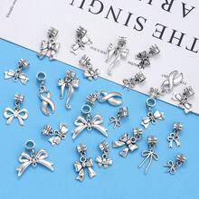 30/50pcs Assorted Vintage Hollow Bowknot Gold Plated Pendant, Multi-Style Elegant Connectors Suitable For DIY Lovely Fashion Bracelet, Necklace, Keychain, Jewelry Accessories, Mother's Day, Valentine's Day Gifts