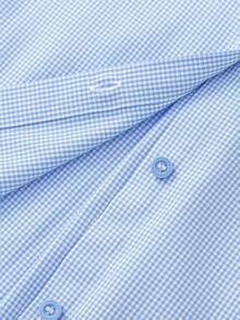 Balabala Mädchen Bluse 2025 Neuer Herbst Flanell Karoknopf-Oberteil - blauer Farbton - Übersicht 6