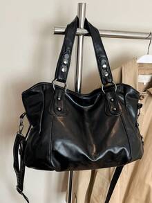 Vintage Minimalist Large Capacity Fashion Student Office Commute Tote Bag, New Fashionable Big Bags For Women, New Arrival Tote Bags For Woman