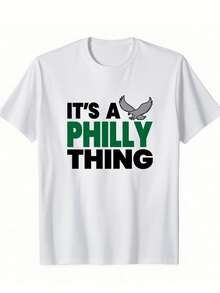 100 Percent Cotton It's A Philly Thing Philadelphia Football Sports Eagles Men T-Shirt Vintage Black Unisex T Shirt - Casual Shirt, Unisex Shirt, Soft Fabric, Breathable, Comfortable, Short-Sleeved Retro,Loose-Fit Unisex Style T-Shirts,High Cost Performance,Popular Unisex T-Shirts Dress Shirt - White - View 2