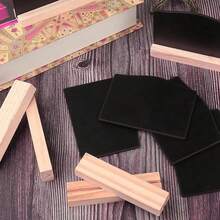 12pcs Wooden Double-Sided Small Chalkboards With Stands, Mini Blackboard Set For Marking, Tabletop Cards, Message Boards, Price Tags, Suitable For Parties, Weddings And Other Celebrations