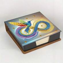 Bộ tranh đính đá 5D - Hộp đựng sổ tay hình hoa - Quà tặng thủ công độc đáo, Bộ tranh đính đá, Hình tròn bất đối xứng, Quà tặng thủ công độc đáo cho bàn làm việc tại văn phòng và gia đình - Nhiều màu - Xem 15