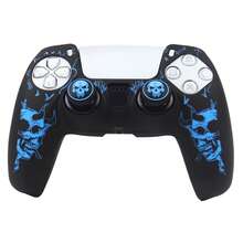 Nuova cover protettiva per controller Playstation 5 a forma di teschio, RALAN 1 custodia protettiva per controller + 2 cappucci personalizzati per levette analogiche - Multicolore - Visualizzare 10