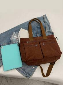 新款时尚经典学院风休闲多口袋大容量双手柄单肩特别保暖。特别适合校园、办公室、日常搭配、约会、逛街、购物、外出、送礼