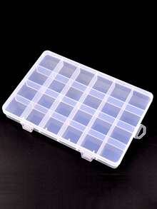28 Grid Transparent Exquisite Jewelry Storage Box Plastic Jewelry Craft Painting Storage Box Used For Classifying Storing Small Parts, Electronic Components, Nail Accessories, Jewelry In An Orderly Manner
