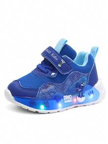 MGO Kidss MGO Kids 2025 Spring & Autumn New Dinosaur Light Up Shoes, Breathable Anti-Slip Sports Shoes, Boys' Mesh Lightweight Casual Shoes, Suitable For 1-6 Years Old Toddlers - Blue - View 7