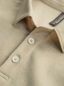 Camisa POLO LISA masculina premiun tecido algudão piquet promoção - Caramelo - Visão 3