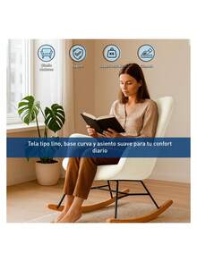 Rocking Chair (97 * 66 * 84 Cm). Bluelander - Beige - View 4