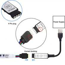 1set 40m/30m/20m/1m USB DIY Backlight LED Light Strip, RGB 2835 3-Key Flexible LED Strip Lights For TV Background, Living Room, Bedroom, Closet, Home Decor - 3 Button Controller - View 10