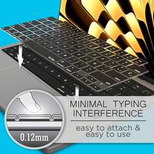 1PC Multilingual Black&Pink Silicone Keyboard Cover Skin US Layout Compatible With Mac Book Air 13.6"/15.3" (2021-2025, M2-M4, A2681/A2941/A3113/A3240/A3241) & Pro 14"/16" (M1-M4, A3403/A2991/A2485/A2442) , Silicone Keyboard Protector-Russian Arabic Korean Spanish Thai Taiwanese French - ANSI Layout (US Version) - View 6