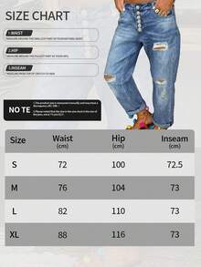 Straight Leg Jeans With Single Button Closure, Distressed And Rolled Hem - Light Wash - View 6