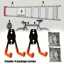 重型金属工具挂钩 - 工业级车库储物架 - 节省空间的车库、车间、家用壁挂式挂钩 - 防锈、坚固的结构 - 可固定梯子、自行车、工具 - 现代车库储物解决方案、车库配件、车间组织、时尚挂钩设计、耐用挂钩材料、防锈挂钩、双色设计、工业级挂钩、DIY 爱好者 - 彩色 - 查看 11