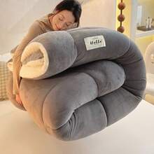 1pc Reversible Warm Fleece Blanket, Suitable For All Seasons