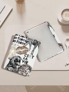 Leopard Print & Disco Ball Pattern IPad Case, Compatible With IPad Air 4/5 (10.9 Inch), IPad 7/8/9 (10.2 Inch), Built-In Apple Pencil Slot, Also Fits Tab S6 (10.4 Inch), Tab A7 Lite (8.7 Inch), Leather Protective Cover, Suitable For Back To School, Valentine's Day, New Year And Other Occasions - Multicolor - View 6