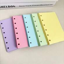 50 张 M5/A7 彩色补充纸、粉色/蓝色/紫色活页笔记本纸、活页配件、文具配件