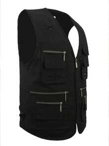 RANTAR Men's Fishing Vest Utility Lightweight Outdoor Travel Photo Journalist Cargo Vest With 16 Pockets - màu đen - Xem 4