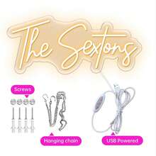 Đèn neon tùy chỉnh, biển hiệu neon LED, đồ trang trí phòng theo yêu cầu, bảng tên neon cá nhân hóa thủ công, thích hợp làm quà tặng đám cưới, ngày Valentine, sinh nhật, đèn ngủ LED, kích thước tùy chỉnh từ 5-30 inch, trang trí phòng ngủ, phong cách thành thị, trang trí thời trang, tình yêu vĩnh cửu - biển hiệu neon đám cưới - Xem 11