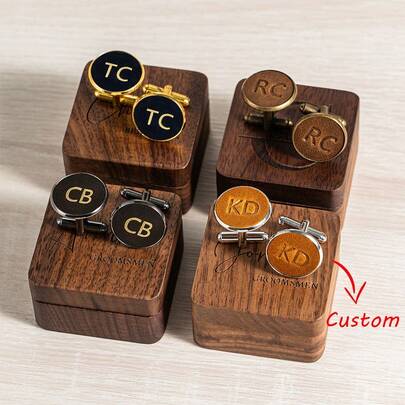 Personalized Embossed Monogram Wedding Cufflink, Custom Handmade Groomsmen Proposal, Gift For Father, Best Man Gift, Wedding Groomsman Cufflinks, Christmas Gift