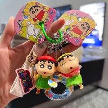 Crayon Shin-Chan Serie süße Plüsch Schlüsselanhänger, offiziell lizenziert, super süß, perfekt für tägliches lässiges Outfit, ideal als Urlaubs- oder Geschenkidee, bringt ins Leben. (Kleiner Maler Stil) - Verschiedenfarbig - Übersicht 3
