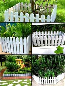 20pcs/Set 12-Inch Christmas Tree Gate, Kids & Pets Fence Barrier, Party Garden Home Decor Small White Plastic Fence Panels - Lightweight, Durable And Easy To Clean Fence For Indoor/Outdoor Garden, Flower Beds, Vegetable Patches, And Christmas Decor - Multifunctional Garden And Home Decoration, Outdoor Fencing