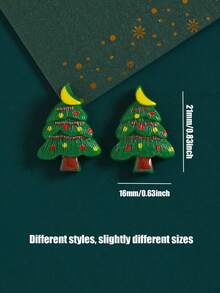 50pcs/20pcs Various Christmas-Style Miniature Resin Ornaments, Santa Claus, Snowman, Christmas Tree, Bells And Various Resin Miniature Landscape Accessories, Suitable For DIY Decorative Crafts, Home Desktop Entertainment Decorations, Christmas Decorations, Christmas Gifts, Christmas Home Decorations, Christmas Room Decorations