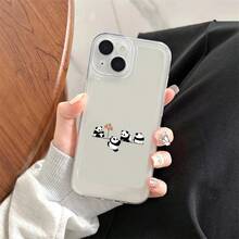 Cute And Simple Panda Couple Pattern Phone Case For  16/16 Plus/16 Pro/16 Pro Max,  15/15 Plus/15 Pro/15 Pro Max,  14/14 Plus/14 Pro/14 Pro Max,  13/13 Pro/13 Pro Max,  12/12 Pro/12 Pro Max,  11/11 Pro/11 Pro Max Series - Trộn màu 2 - Xem 5