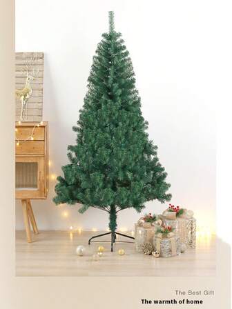 1pc Perfect Holiday Christmas Tree,PVC Classic Evergreen Christmas Decorations Can Be Equipped With Light Strips And Can Be Reused Repeatedly Can Be Used Both Outdoors And Indoors