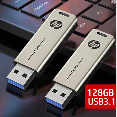 HP 256GB 128GB USB 3.2 Flash Drive,Metal Shell USB Drive