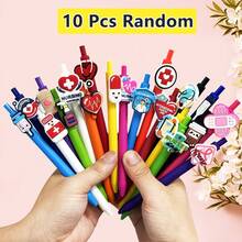 1Pc/5/10/15/20 Pcs Nurse Ballpoint Pens, Fun Doctor Nurse Accessories, Black Refill Gel Pen Set, Nurses Day Gift For Medical Assistant Students, Licensed Practical Nurses, School Nurses, Nursing Instructors - Black - View 7