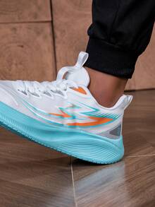 Jifffly 男女通用户外休闲运动鞋，减震透气网眼跑步鞋，情侣百搭 - 白色 - 查看 10