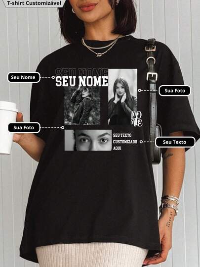 Camisetão Bootlag Personalizado com suas fotos mas tshirt