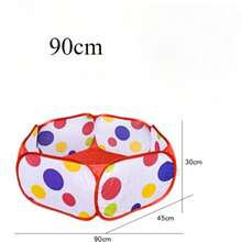 圣诞装饰可爱可折叠卡通球坑帐篷：儿童室内/室外玩耍 - 带海洋球坑和篮球架（不含海洋球）