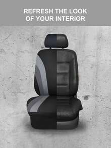 9件套（5座）/ 4件套（2座）通用汽车座椅套，全套汽车座椅套，通用面料前排座椅套，适用于SUV、轿车、面包车等车型，汽车内饰配件，兼容安全气囊。9件套包含：2个前排座椅套、1个靠背套、1个后排座椅套和5个头枕套。4件套包含：2个前排座椅套和2个头枕套。 - 款式A - 查看 4