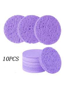 10/20/30/50/60/100 件 100% 天然压缩面部海绵，天然纤维素面部海绵，用于清洁、去角质、洗脸、卸妆和 SPA 使用 - 女士旅行护肤必需品，可重复使用的化妆海绵，配有透明塑料海绵储物罐，适合家庭和旅行 - 彩色 - 查看 31