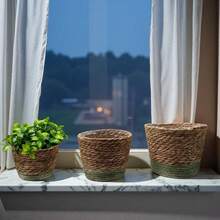 3 Packs, Plant Pots For Indoor Plants, Seagrass Planters, Planter Basket Indoor, Flower Pots Cover, Plant Containers, Natural
