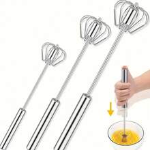 4-Speed Cordless Manual Hand Mixer With Metal Whisk For Efficient Blending, Whipping Cream, And Beating Eggs - Ideal For Baking And Cooking - Opp Bag Packaging - Egg Beater Stainless Steel Semi-Automatic Rotating Egg Beater Egg Beater Mixer
