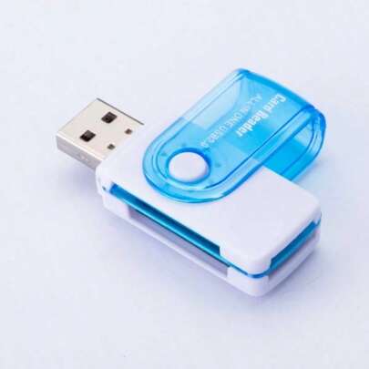 4 In 1 High Speed USB Memory Card Reader For MS, MS-PRO, TF, Micro SD, A Good Companion For Office