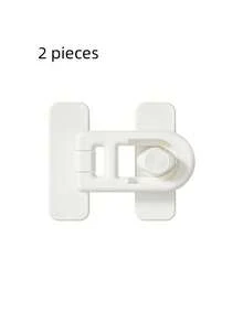 2pcs Universal No Drilling Fridge And Freezer Door Locks, Multi-Functional Clasp, Easy To Install, No Power Or Battery Needed