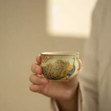 1 chiếc cốc trà gốm sứ hình công Ru Kiln giả, tách trà, đồ uống dùng tại nhà, cốc nếm trà, bộ trà Kung Fu, bộ đồ dùng cho năm học mới, bộ quà tặng ngày lễ, quà tặng Halloween - Nhiều màu - Xem 4